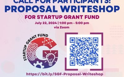 Call for Participants! Proposal Writeshop for Startup Grant Fund