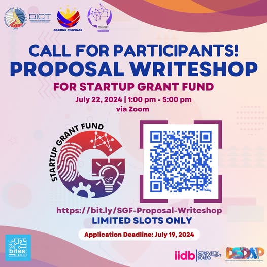 Call for Participants! Proposal Writeshop for Startup Grant Fund